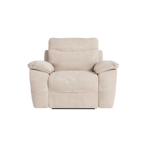 Fauteuil De Relaxation Électrique Ross En Velours Côtelé - Beige