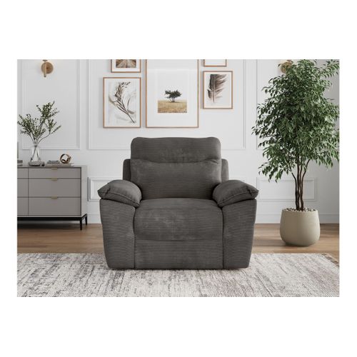 Fauteuil De Relaxation Manuel Ross En Velours Côtelé - Gris