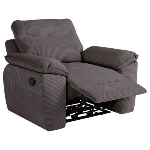 Fauteuil De Relaxation Manuel Ross En Velours Côtelé - Gris