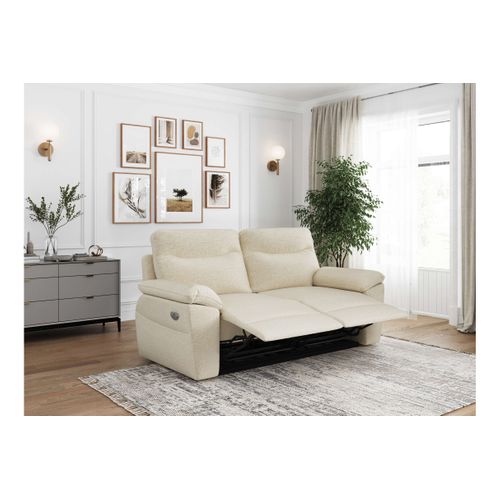 Pack - Canapé De Relaxation Ross électrique 2 Et 3 Places En Tissu Antitache - Beige