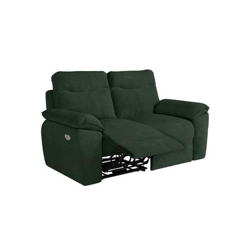 Pack - Canapé De Relaxation Ross électrique 2 Et 3 Places En Velours Côtelé - Vert Foncé