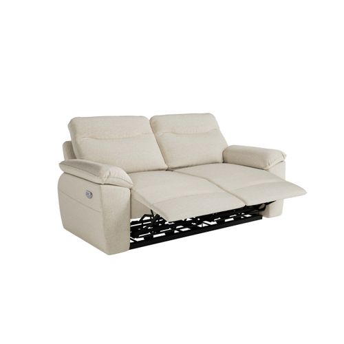 Canapés De Relaxation Ross électriques 3 Et 2 Places Et Fauteuil En Tissu Antitache - Beige