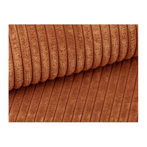 Canapé D'angle Réversible 4 Places Romane En Velours Côtelé - Terracotta