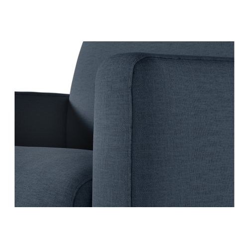Fauteuil Agathe Convertible Express Couchage Quotidien 70x190cm En Tissu Bleu Foncé - Matelas 13cm