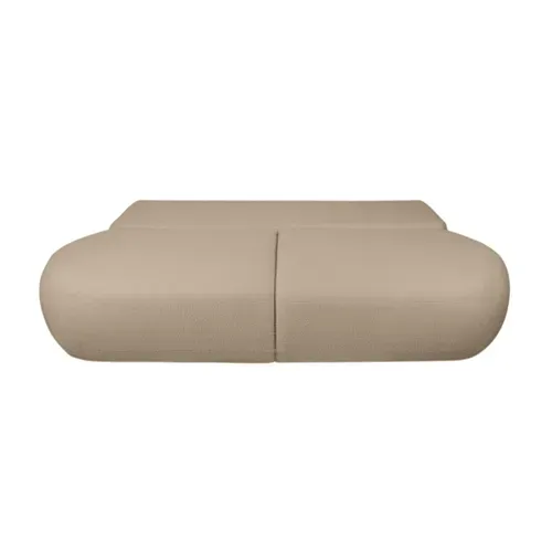 Canapé Convertible Droit 4 Places Fabio En Tissu Bouclette - Taupe