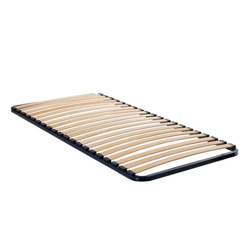 Sommier Cadre à Lattes Métal Bleu Marine 80x200