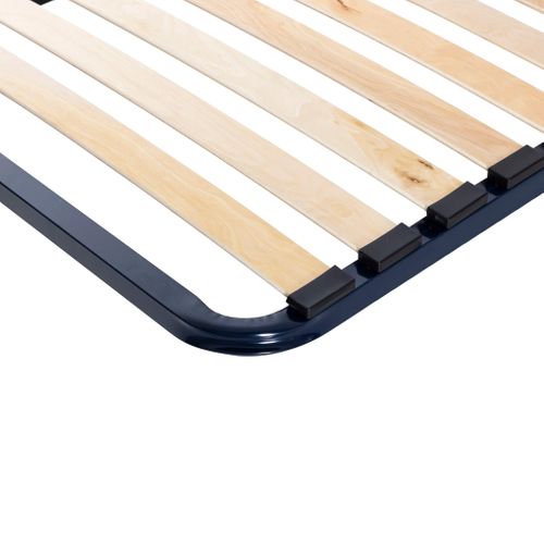 Sommier Cadre à Lattes Métal Bleu Marine 80x200