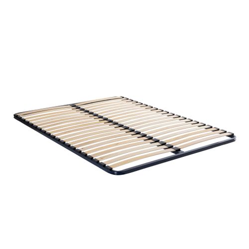 Sommier Cadre à Lattes Métal Bleu Marine 130 X 200