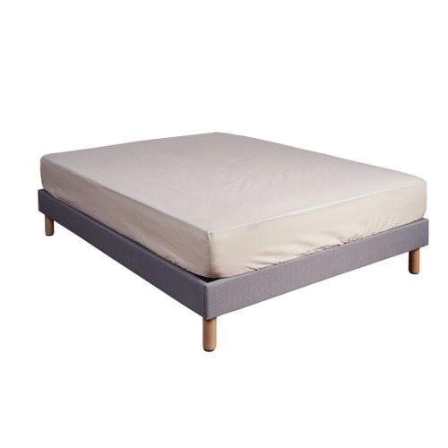 Drap Housse Coton Bonnet 30 Made In France Beige 120x190