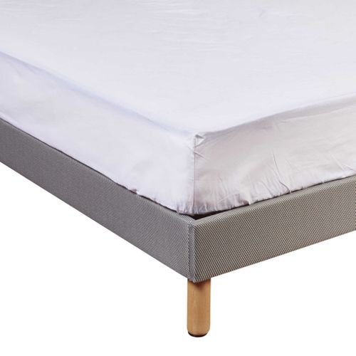 Drap Housse Coton Bonnet 30 Made In France Blanc 160x190