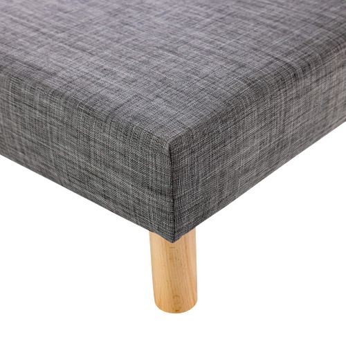 Sommier Déco Tapissier Recouvert 13cm Gris 160x200