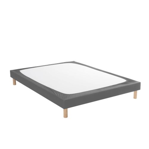 Cache Sommier Coton Jersey Anthracite 140x190