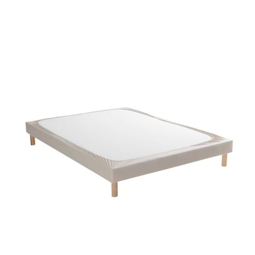 Cache Sommier Coton Jersey Beige 90x200