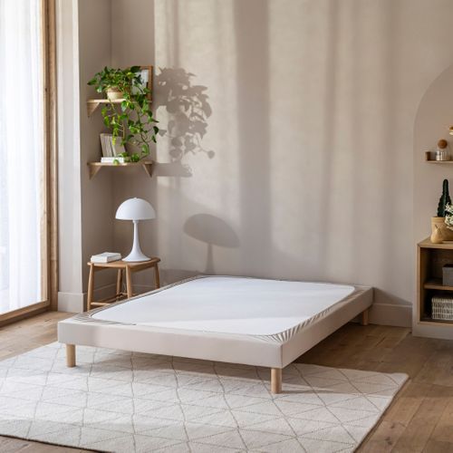 Cache Sommier Coton Jersey Beige 90x200