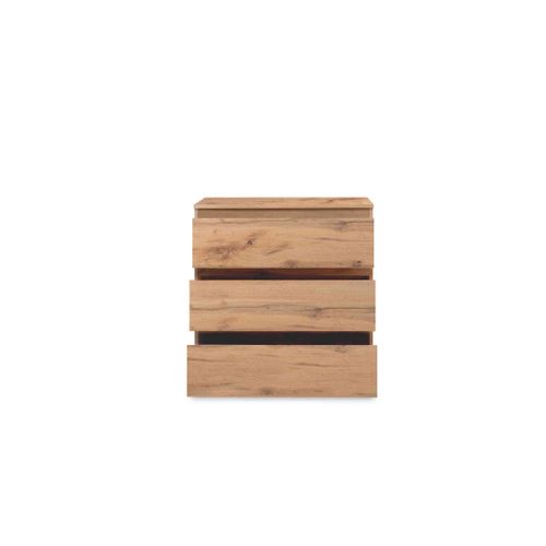Commode 3 Tiroirs Bois Naturel