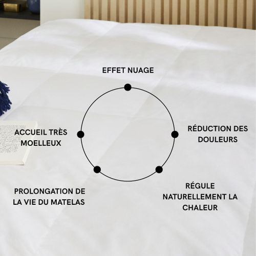 Surmatelas Duvet Et Plumes De Canard Rêve Soutien Mi-ferme 140x200 - 2 Personnes - Accueil Très Moel