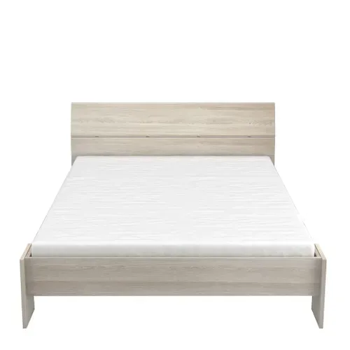 Lit Avec Tête De Lit En Bois Chêne Shannon 140x200 Cm