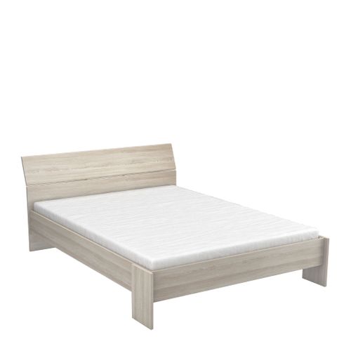 Lit Avec Tête De Lit En Bois Chêne Shannon 140x200 Cm