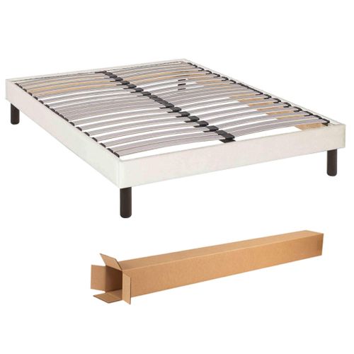 Sommier Kit Déco Tapissier Ecru 160x200