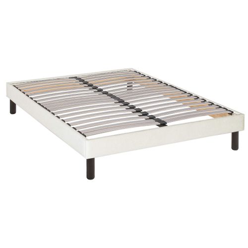 Sommier Kit Déco Tapissier Ecru 160x200