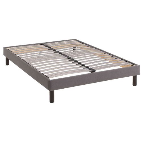 Sommier Kit Déco Tapissier Gris 80x200