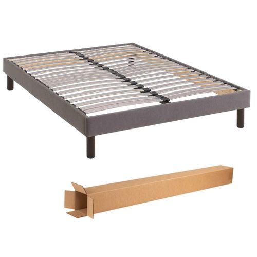 Sommier Kit Déco Tapissier Gris 160x200