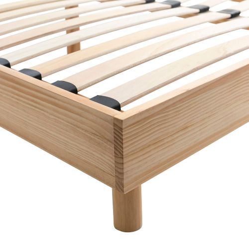 Sommier Kit Déco En Bois Massif Naturel 160x200 cm