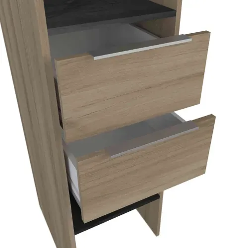 Dressing Ouvert Avec Rideau, Extensible En Bois Imitation Chêne
