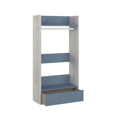 Dressing Avec Penderie, 1 Tiroir Bleu