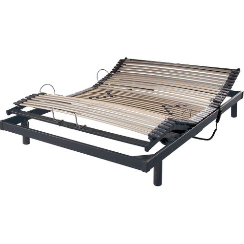 Sommier Électrique Relaxation Extra Plat Gris 120x190