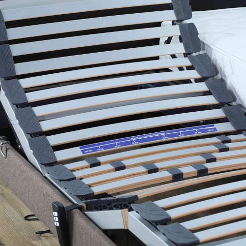 Sommier De Relaxation Électrique à Lattes Gris 80x200