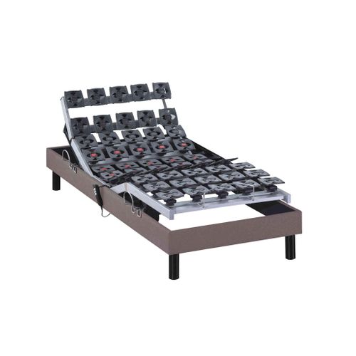 Sommier De Relaxation électrique à Plots Taupe 80x200