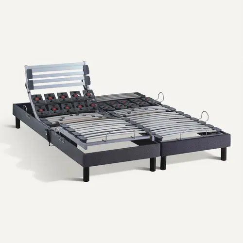 Sommier De Relaxation électrique À Lattes Anthracite 2x90x200