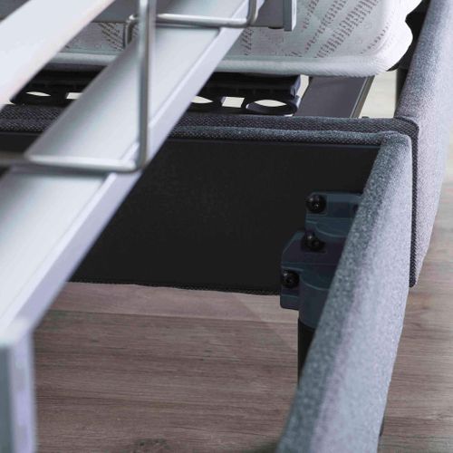 Sommier De Relaxation Électrique Lattes + Plots Taupe 2x80x200