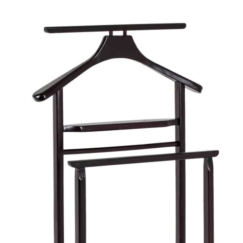Valet De Nuit En Bois Massif Anthracite