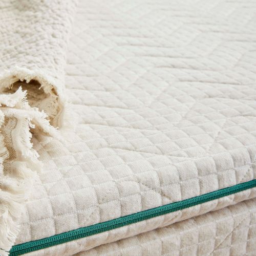 Surmatelas éco-responsable Latex Naturel Aube Soutien Mi-ferme 90 X 190 - Accueil Très Moelleux