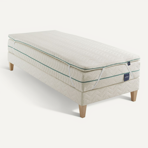 Surmatelas éco-responsable Latex Naturel Aube Soutien Mi-ferme 90 X 190 - Accueil Très Moelleux