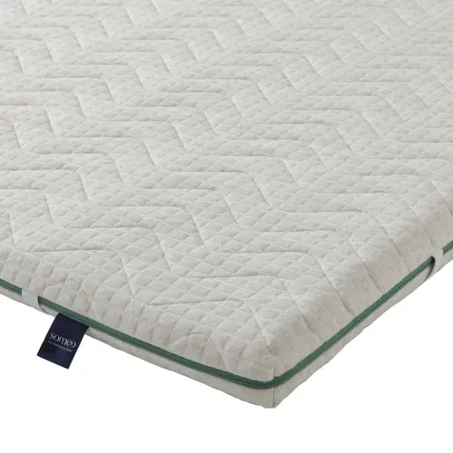 Surmatelas éco-responsable Latex Naturel Aube Soutien Mi-ferme 90 X 190 - Accueil Très Moelleux