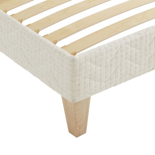 Ensemble Matelas Naturel Ressorts Et Latex Naturel, Sommier, Pieds Et Tête De Lit Aube 600 160x200