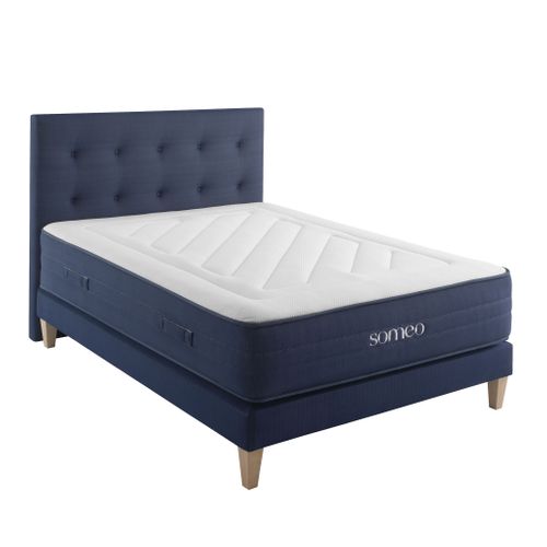 Ensemble Matelas Ressorts Sommier Et Tête De Lit Rêve 700 Soutien Ferme 140 X 190