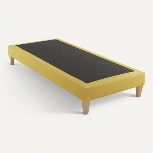 Sommier Déco Tapissier Jaune Aurore 2x90x200