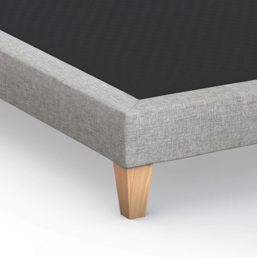 Sommier Déco Tapissier Gris Céleste - 80x190
