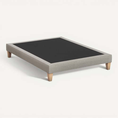 Sommier Déco Tapissier Beige Lin - 140x190