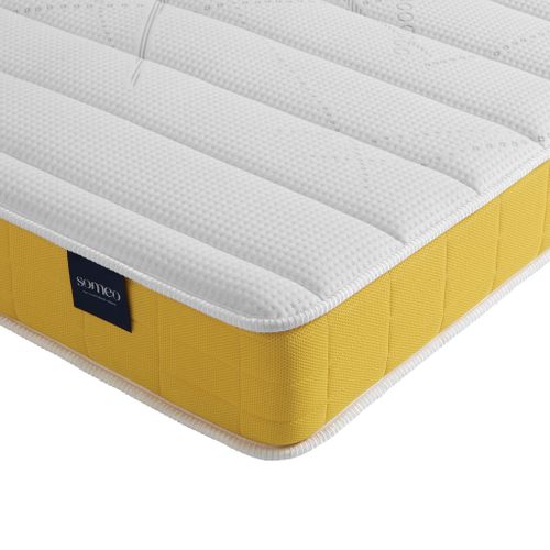 Ensemble Matelas Mousse, Sommier Lune Et Pieds Aurore 400 Soutien Ferme 90x200 - 1 Personne - Accuei