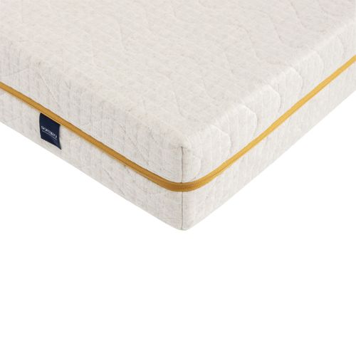 Ensemble Matelas Mousse Recyclée, Sommier, Pieds, Couette Et Oreiller Aube 400 Soutien Très Ferme 90