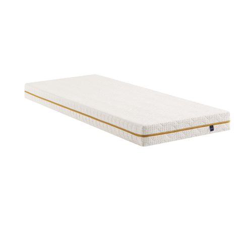 Ensemble Matelas Mousse Recyclée, Sommier, Pieds, Couette Et Oreiller Aube 400 Soutien Très Ferme 90