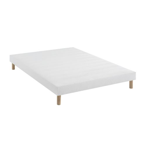 Ensemble Matelas Ressorts, Sommier Lune Et Pieds Rêve 300 Soutien Ferme 140x190 - 2 Personnes - Accu