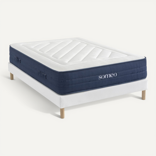 Ensemble Matelas Ressorts, Latex Et Mémoire De Forme, Sommier Constellation Et Pieds Rêve 700 Soutie