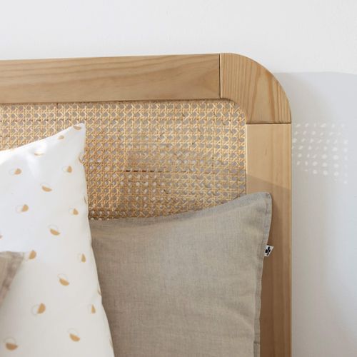 Tête De Lit Smoothcloud 140cm En Cannage Et Bois Naturel