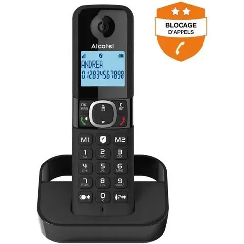 Téléphone Fixe Sans Fil - F860 Solo Noir - Sans Répondeur